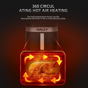 Friggitrice ad Aria HALEY Grande 2800W con Schermo a Colori Full Touch, 8 Modalità Preimpostate, 360° °   Forno ad Aria Calda Senza Olio con Finestra Visibile, Certificato CE GS, OEM ODM Personalizzabile - Product Image 4