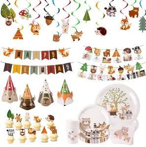 Porquinho de animais para decoração de festa, itens para festas, decoração de animais florestais