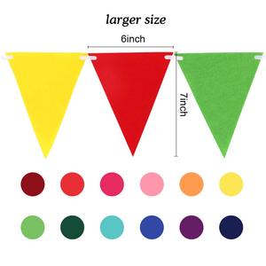 Custom <strong>Blank</strong> <strong>Felt</strong> <strong>Pennants</strong> Wholesale Rainbow <strong>Felt</strong> Fabric <strong>Pennant</strong> Banners - Product Image 2