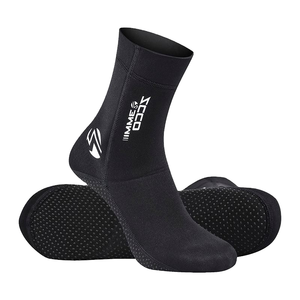 ZCOO Chaussettes de sport tricotées antidérapantes pour hommes, couleur unie noire, pour l'été - Product Image 1