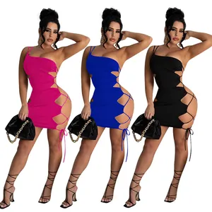 sapatos vestido de cocktail Suppliers-Vestido bodycon feminino costas abertas, mini saia sensual de cor sólida costas abertas para clube noturno 2021