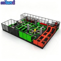 Produsen Taman Trampolin Petualangan Premium 500-1000 SQM untuk Pusat Rekreasi dengan Sistem Jaring Pengaman Anak