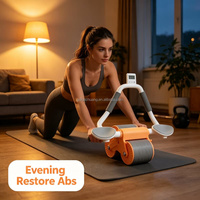 Rodillo Abdominal para Tonificar Músculos para Adultos, Herramienta Casera con Rebote Automático para Ejercicios Abdominales, Quema Grasa de Cintura, Entrenamiento Corporal para Adelgazar