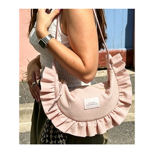 Borsa a Spalla da Donna, Carina Borsa Bianca con Volant Rossi e Bordi Arricciati, Regalo Unico per Lei, Fan Meeting K-Pop - Product Image 2