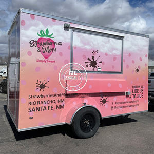 Camion de nourriture plein de machines à casse-croûte crème glacée café boissons froides remorques kiosques de vente mobiles chariot à pizza à hot-dog - Product Image 1