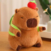 Nouveau produit chaud Capybara avec couvre-chef doux poupée eau cochon d'inde en peluche câlin Capybara en peluche jouet pour les cadeaux de vacances