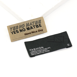 Nhãn Hiệu Dệt Cổ Gấp Được Có Đầu Logo Thương Hiệu Tùy Chỉnh Mật Độ Cao Nhãn Cho Quần Áo - Product Image 4