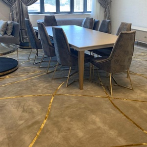 Tapis de haute qualité 8*<span class=keywords><strong>10</strong></span> pieds or et gris avec soie et laine pour salle de réunion chambre salon - Product Image 2