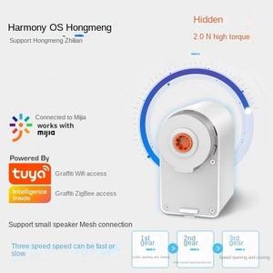 รางม่านไฟฟ้าอัจฉริยะติดเครื่องยนต์ชุดม่านไฟฟ้าอัจฉริยะตาข่าย <span class=keywords><strong>WiFi</strong></span> Tuya บลูทูธออฟไลน์ควบคุมด้วยเสียง - Product Image 2