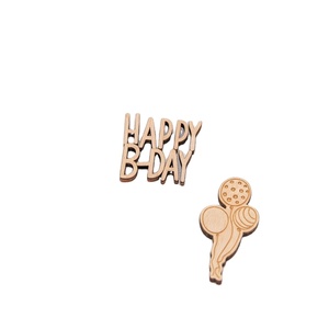 Party Cake <b>Balloon</b> Gift Box Scatter Decoration Wooden Happy Birthday <b>Table</b> Confetti - Product Image 2