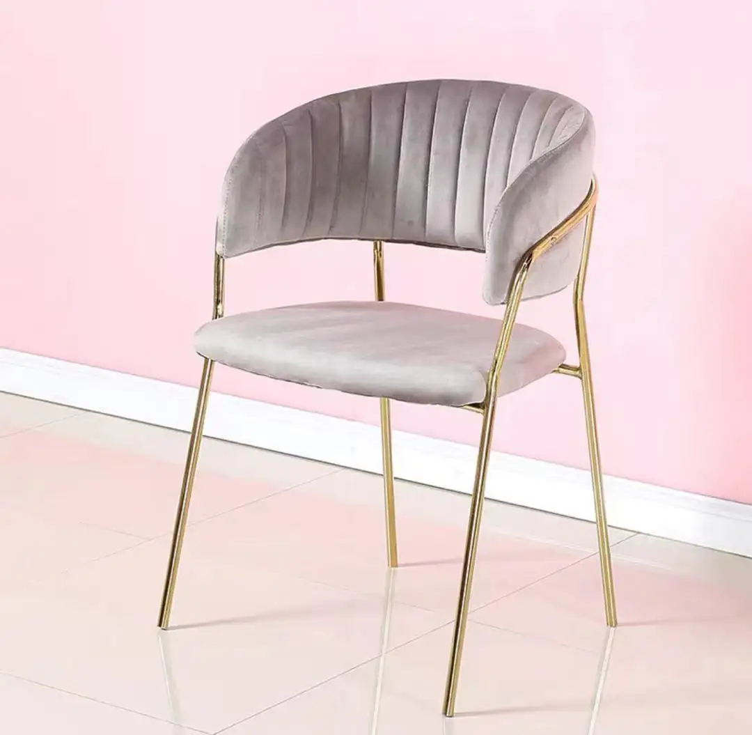 Chaises de salle à manger, avec siège en velours doux, produit de fabrication chinoise, nouveau design