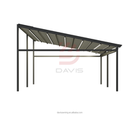 Pergola à toit rétractable en tissu imperméable avec éclairage LED et écrans roulants coupe-vent pour terrasse, jardin et espaces repas