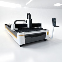 Machine de découpe laser à fibre EOE-HZH 1530 1500W, découpeuse laser CNC de table pour métal avec refroidissement à eau haute vitesse