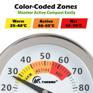 20-Zoll-Sonde Outdoor-Garten <span class=keywords><strong>kompost</strong></span> Boden thermometer Metall zifferblatt Typ für Garten <span class=keywords><strong>kompost</strong></span> Boden überwachung - Product Image 6