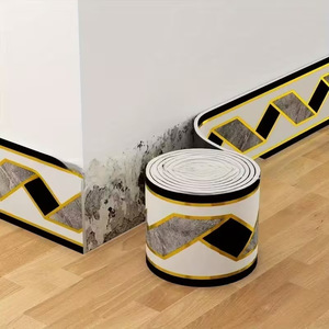 Décoration murale de luxe pour la maison, 10 cm x 5 m, bande adhésive en PVC, plinthe murale autocollante, autocollant mural pour la cuisine - Product Image 2