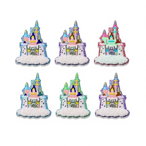 Maßgefertigtes, umweltfreundliches, besticktes Abzeichen mit Märchenschloss-Design, Klettverschluss, DIY-Stoff-Accessoires für Hüte und Rucksäcke, individuelles Logo - Product Image 2