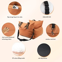 Siège auto pour chien de luxe personnalisé avec logo, double siège avec boucle de sécurité, accessoires intérieurs pour lits pour animaux de compagnie