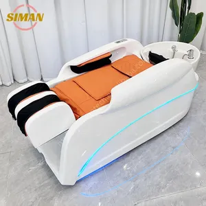 Siman LED massage dầu gội giường với chuyên nghiệp con người cảm ứng massage và chân nâng đầu nước trị liệu thoải mái Salon sử dụng