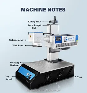 Máquina de marcação a laser UV para marcadores de vidro metálico e não metálico