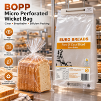 Sac en BOPP micro-perforé imprimé sur mesure, sac d'emballage transparent pour pain, sac à pain pour boulangerie, sac pour pain en tranches