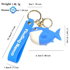 Porte-clés Clownfish transfrontalier, nouveau modèle Finding <span class=keywords><strong>Nemo</strong></span>, dessin animé créatif, porte-clés de voiture - Product Image 4