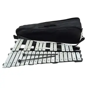 Whole sale High quality Customize 30 tone wood metal foldable xylophone with black bag