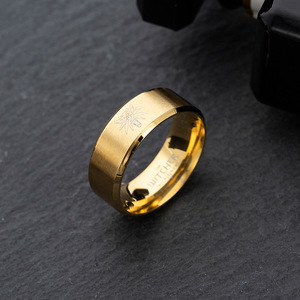 Anello Yiwu DAICY per Uomo, Design Ispirato a The Witcher 3, Placcato Oro, Acciaio Inossidabile 316L con Incisione, Regalo per Fidanzato - Product Image 3