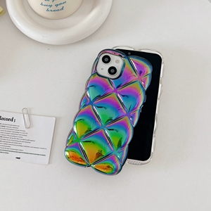 Caldo morbido TPU Laser <span class=keywords><strong>arcobaleno</strong></span> colore galvanico custodia del telefono Argyle <span class=keywords><strong>Cover</strong></span> per <span class=keywords><strong>Iphone</strong></span> 16 16pro Max 16e 16plus 15 14 13 - Product Image 4