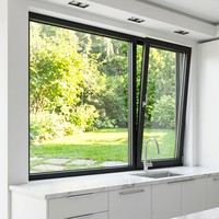 Fenêtre coulissante panoramique de luxe ultra-mince en aluminium, du sol au plafond, en verre, isolante thermiquement, anti-sable, pour villas – Fabricant