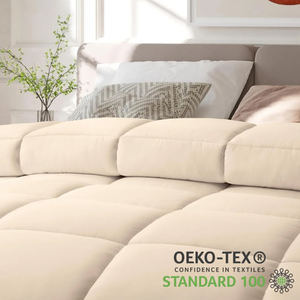 لحاف مبطن بالجملة لجميع المواسم، 100% بوليستر، ناعم ودافئ للمنزل أو الفندق، مقاس مخصص، بيج، أبيض - Product Image 5