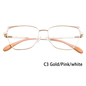 Moda Metal çerçeveleri reçete gözlük mavi ışık bloğu optik çerçeve kadın gözlük toptan gözlük çerçeveleri - Product Image 4