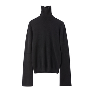 Pull à <span class=keywords><strong>col</strong></span> <span class=keywords><strong>roulé</strong></span> en cachemire pour homme, tricot doux et respirant, couleur bordeaux, collection automne Offre Spéciale - Product Image 3