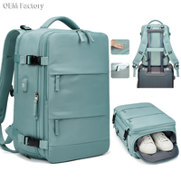 Mochilas escolares universitarias Mochila para computadora portátil Caramelo personalizado Alta calidad Multifunción Oxford Estudiante Unisex Puerto de carga USB Moda
