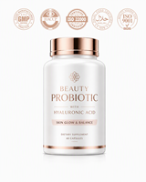 Capsules Probiotiques Formule Beauté pour Femmes Adultes avec Acide Hyaluronique pour l'Éclat de la Peau et le Soutien du Microbiome Vaginal Marque Privée