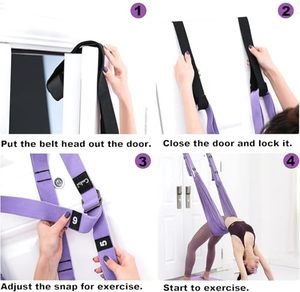 Hamaca de Yoga Elástica y Flexible Ajustable, Cuerda de Suspensión Multifuncional Personalizable para Yoga Aéreo con Anclaje - Product Image 2