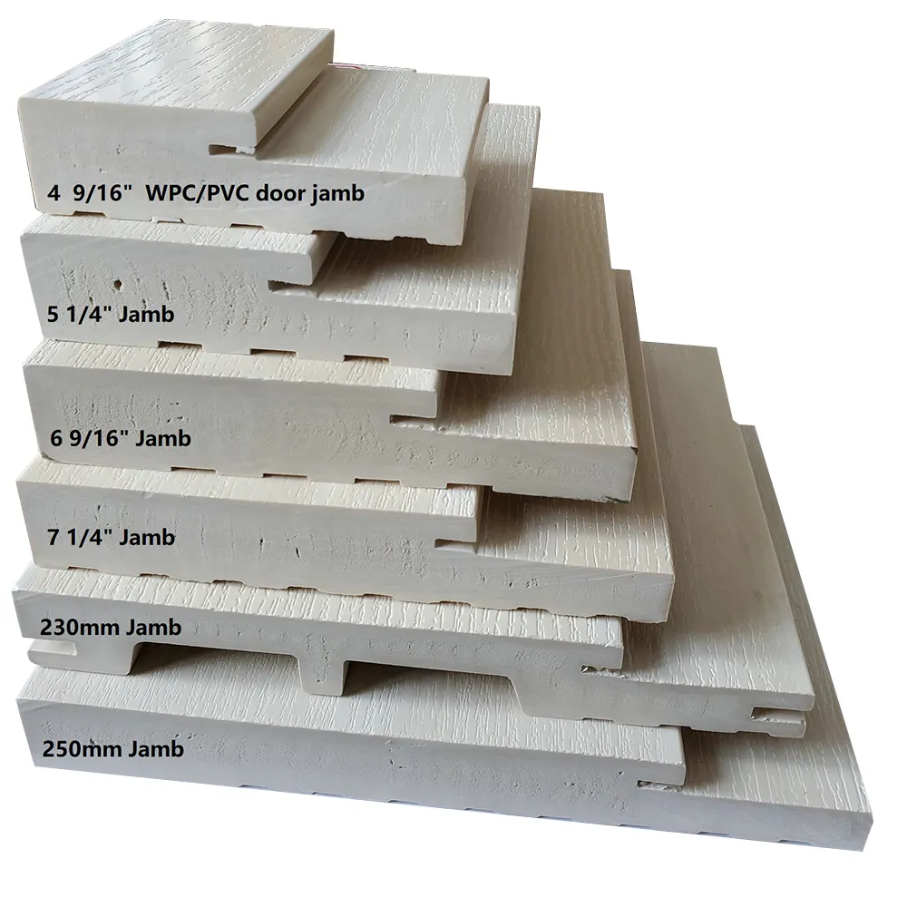 Pvc Jamb US Standard High Density High Nail Holding PVC WPC Vinyl Door Jamb