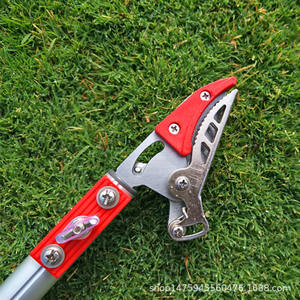 กรรไกรตัดกิ่งไม้แบบยืดหดได้ พรีเมียม 2.3-4 เมตร พร้อมที่เก็บผลไม้ ใบมีดเหล็กคาร์บอนสูงสีแดง สำหรับเก็บลำไย แอปเปิ้ล ลูกพลับ - Product Image 5