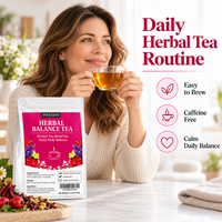 Tisanes aux herbes en marque blanche Hibiscus, Aubépine, Rooibos, Camomille, Lavande, Mélisse, Cannelle – Mélange botanique quotidien – Usine OEM ODM