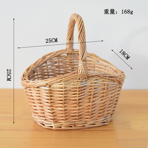 Cesta de Bambú Tejida a Mano, Decoración Ecológica de Jacinto de Agua para Fiestas de Halloween y Pascua, para la Búsqueda de <span class=keywords><strong>Huevos</strong></span> de Pascua y Picnic - Product Image 5