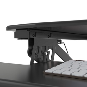 V-gắn kết nhà văn phòng hiện đại màn hình kép máy tính xách tay bàn Chiều cao có thể điều chỉnh máy tính Riser ngồi đứng chuyển đổi làm bằng nhựa VM-LD07 - Product Image 4