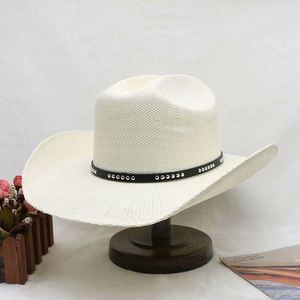 Sun Protection Sombreros Paper Beach <b>Hat</b> Wholesale Wide Brim Western Style <b>Straw</b> Cowboy <b>Hats</b> for Men Adult - Product Image 1