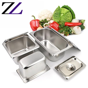 Hotel Catering Buffet attrezzatura <span class=keywords><strong>gastronomica</strong></span> Gastronorm in acciaio inox piatto inserto cibo pentole Gastronome 2 / 1 Gn Pan - Product Image 3