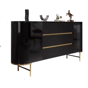 Armadietto del Foyer di lusso leggero italiano | Credenza moderna e minimalista del ristorante | <span class=keywords><strong>Arredamento</strong></span> interno dipinto a mano con pannello roccioso - Product Image 6