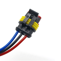 Connecteur de faisceau de câblage automobile étanche IP67 pré-assemblé, prise femelle 3 broches en cuivre 12V 15A pour bobine d'allumage