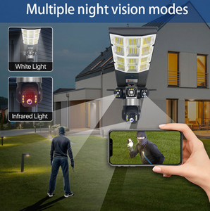 Ruitewei Solar <strong>Security</strong> <strong>Camera</strong> <strong>Light</strong> 2-in-1 CMOS Built-in Siren Alarm I/O Night Vision Two-Way Audio IP65 15MP Bulb <strong>Camera</strong> - Product Image 3