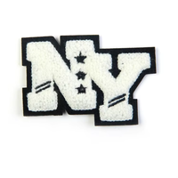 YH-EM-0001B Vente en gros de 26 lettres anglaises en patchs, patchs brodés en chenille écologiques à coller ou à repasser