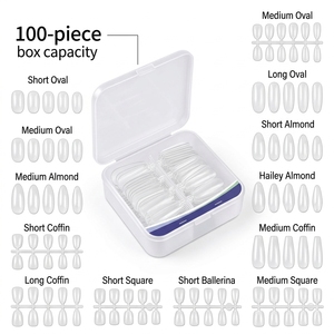 <span class=keywords><strong>Uñas</strong></span> <span class=keywords><strong>Postizas</strong></span> al por Mayor, 100 Piezas, Color Sólido, Ultrafinas, Cobertura Total, Caja con Etiqueta Privada - Product Image 3