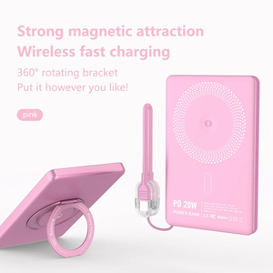 Cargador inalámbrico de alta calidad, ultrafino, 5000Mah, batería portátil, Banco de energía, carga rápida, capacidad Real para iPhone <span class=keywords><strong>con</strong></span> soporte - Product Image 3