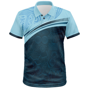 3Day Custom Fiji <span class=keywords><strong>Bula</strong></span> Oceanic Tribal Patterns Resort Wear Polo Shirt Corporate Island Themed Team Uniform - Product Image 1