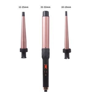 Bigoudi personnalisé barils interchangeables PTC chauffage rapide LCD <span class=keywords><strong>fer</strong></span> à friser <span class=keywords><strong>3</strong></span> en 1 <span class=keywords><strong>fer</strong></span> à friser - Product Image 2